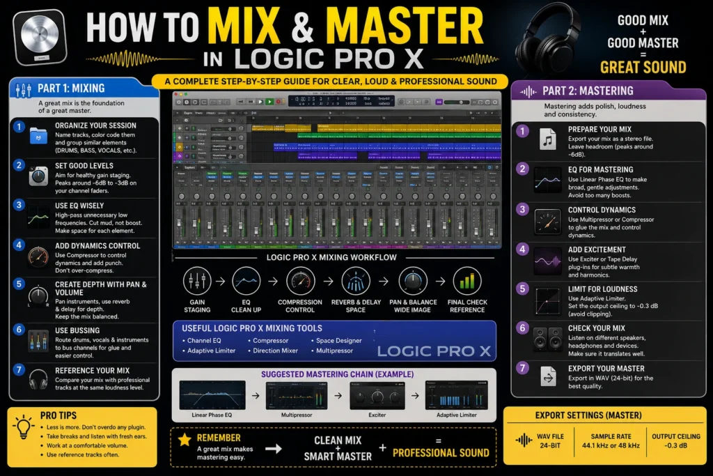 How to Mix and Master in Logic Pro X guide